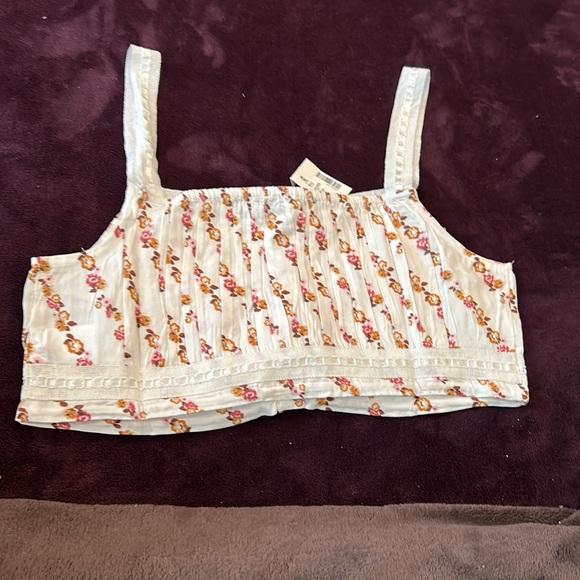 Aeropostale lace & ribbon trim cami / corset / crop top CUTE AF - Picture 7 of 8